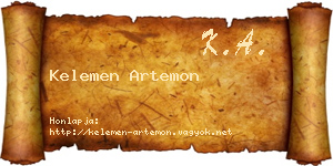 Kelemen Artemon névjegykártya